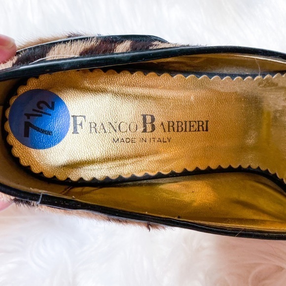 2/$20 Franco Barbieri Leopard Haircalf Peep-Toe - Picture 9 of 10